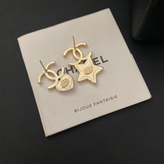 Asymmetric Star Diamond Earrings