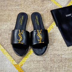 Classic Gold Signature Flat Slippers