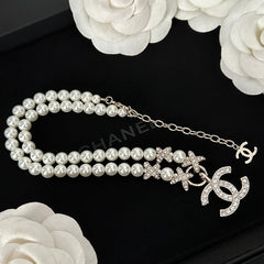 Elegant Diamond Pearl Necklace