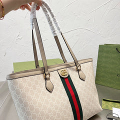 Monogram Beige Large Capacity Tote Bag