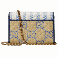 Marmont series raffia chain bag