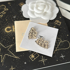 Letter Signature Heart Earrings