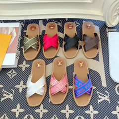 New Cross Strap Slippers Sandals