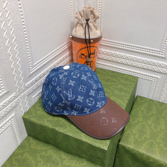 Embossed Denim Baseball Cap