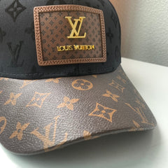 Monogram Metal Letter Print Baseball Cap