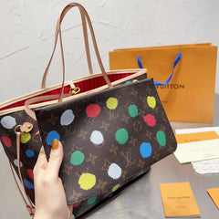 Neverfull Colorful Polka Dot Shopping Bag