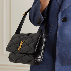 Quilted Leather Flap Sholder Bag