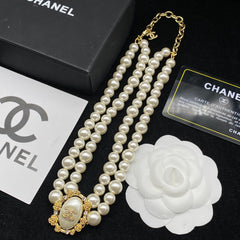 Elegant Double Pearl Necklace