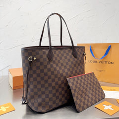 Brown Checkerboard Neverfull Medium Bag