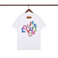 Irregular letter print T-shirt