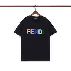 Rainbow Letter F Print T-shirt