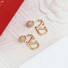 Luxury crystal ball earrings