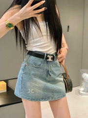 CE diamond denim shorts（Free Belt）