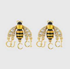 Bee Logo Pendant Earrings