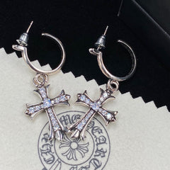 Cross Diamond Earrings