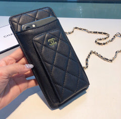 Luxury leather crossbody coin mobile phone bag