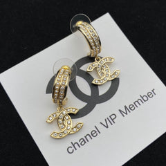 Luxury diamond pendant earrings