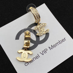 Luxury diamond pendant earrings