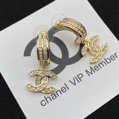 Luxury diamond pendant earrings