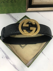 First layer calfskin heat pressed Belt width 3.8cm