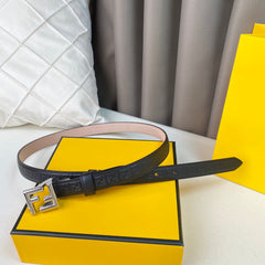 2.0cm Women's New Belts Thin Belts with Rings and FF Buckles