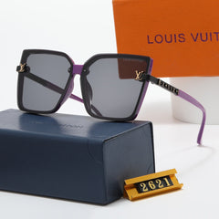 Fashionable square frame thin-leg sunglasses