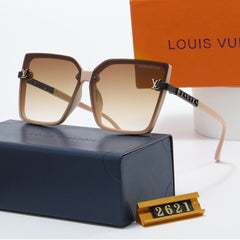 Fashionable square frame thin-leg sunglasses