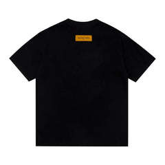 Leather Pocket Simple T-Shirt