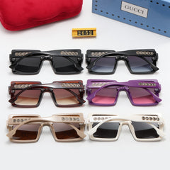 Fashionable square frame thin-leg sunglasses