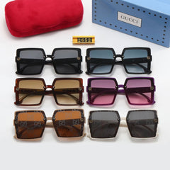 Fashionable square frame thin-leg sunglasses