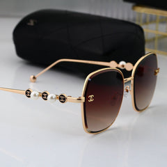 Luxury Pearl Metal Leg Sunglasses