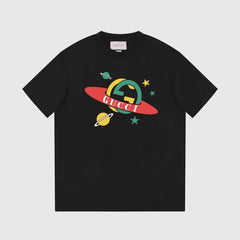 Cartoon Moon Print T-shirt