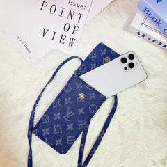 Denim crossbody mobile phone bag