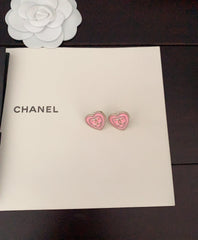 Cute Heart Enamel Earrings