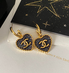 Luxury Enamel Heart Earrings