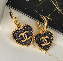 Luxury Enamel Heart Earrings