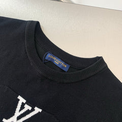 Knitted embroidered T-shirt