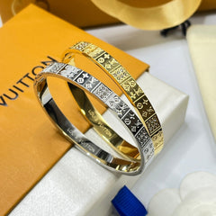 Fashionable titanium steel embossed bracelet