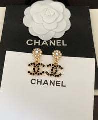 Luxury Daisy Black Diamond Earrings