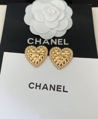 Gold Heart Earrings