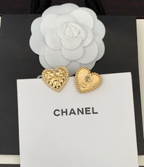 Gold Heart Earrings