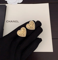 Gold Heart Earrings