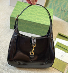 Classic patent leather shoulder bag