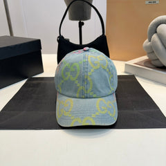 Embroidered tie-dyed canvas baseball cap