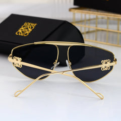 Metal temple cat-eye sunglasses