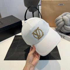 Embroidered canvas baseball cap