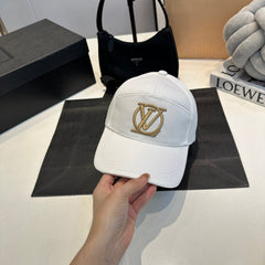 Embroidered canvas baseball cap