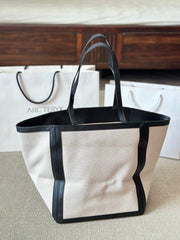 Double-color canvas tote bag