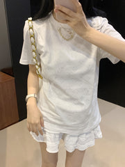 Sequined chain short sleeves