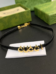 Personalized leather necklace